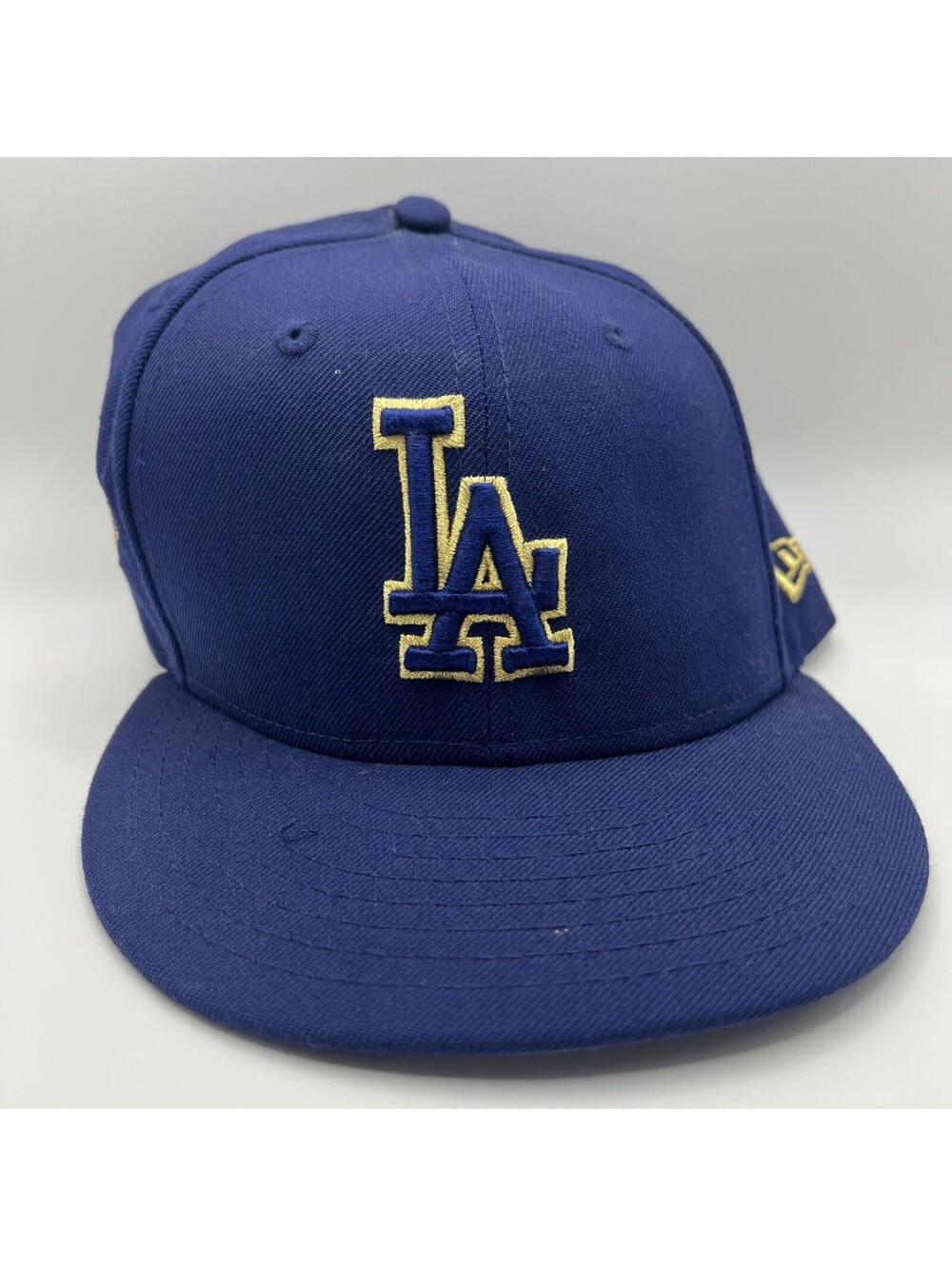 los angeles dodgers New Era 59fifty Fitted Hat 7 1/2 Blue And Gold